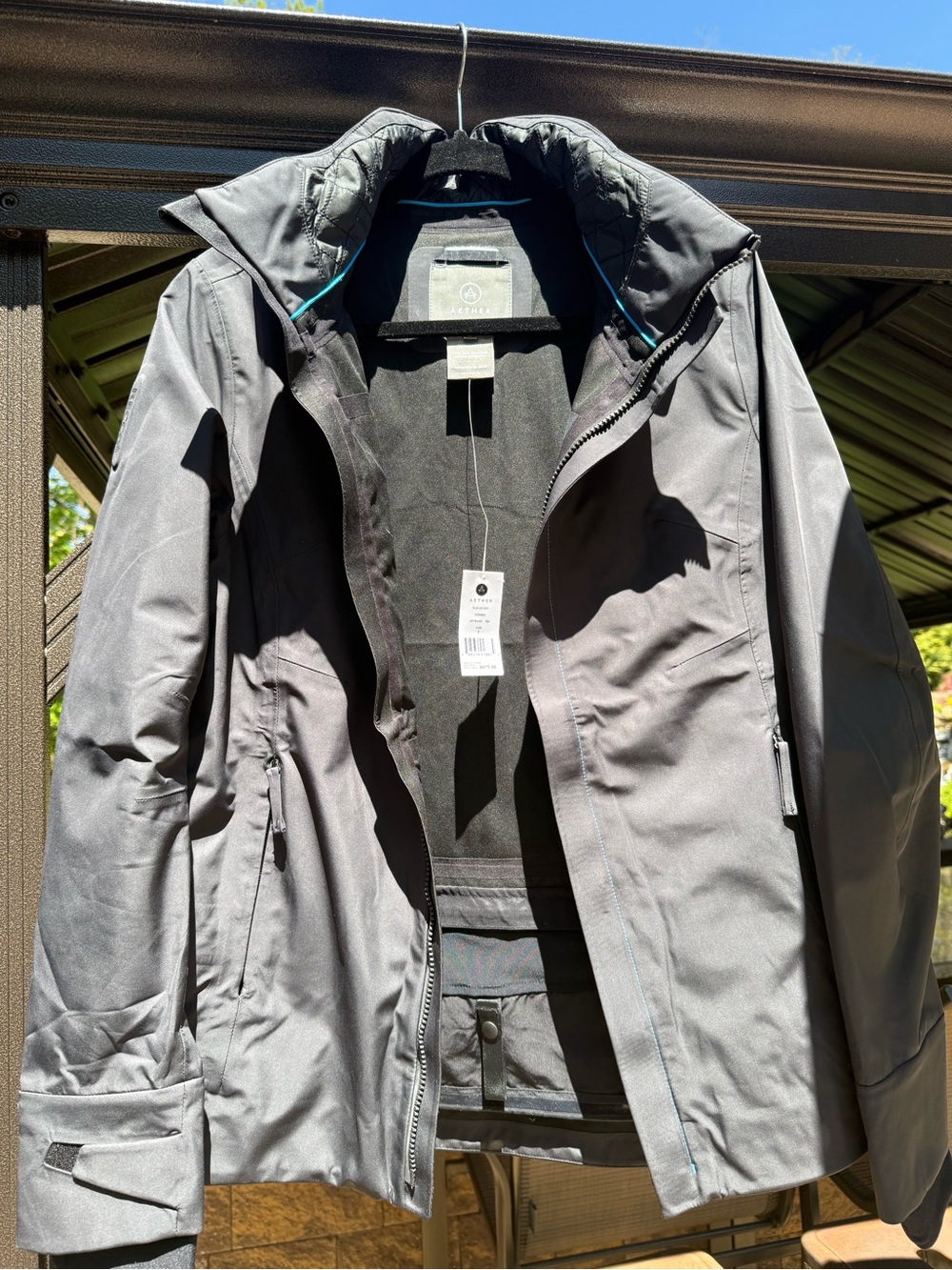 AETHER Elevation Black Weather-Resistant Hooded performance Jacket Size 3
